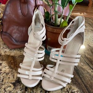Aldo beige heel sandal